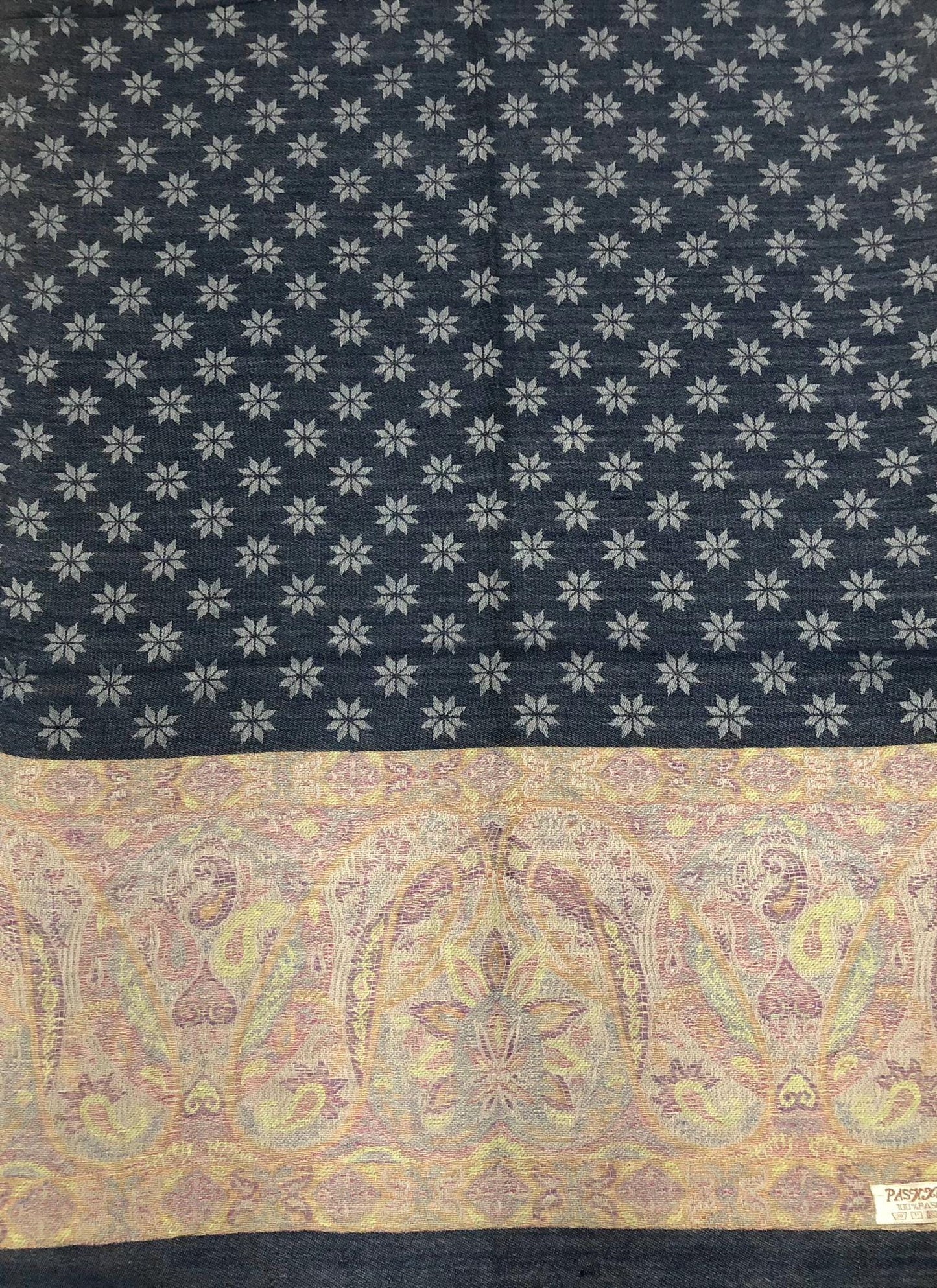 Dark Reversible Pashmina Scarf Christmas Wedding Stole