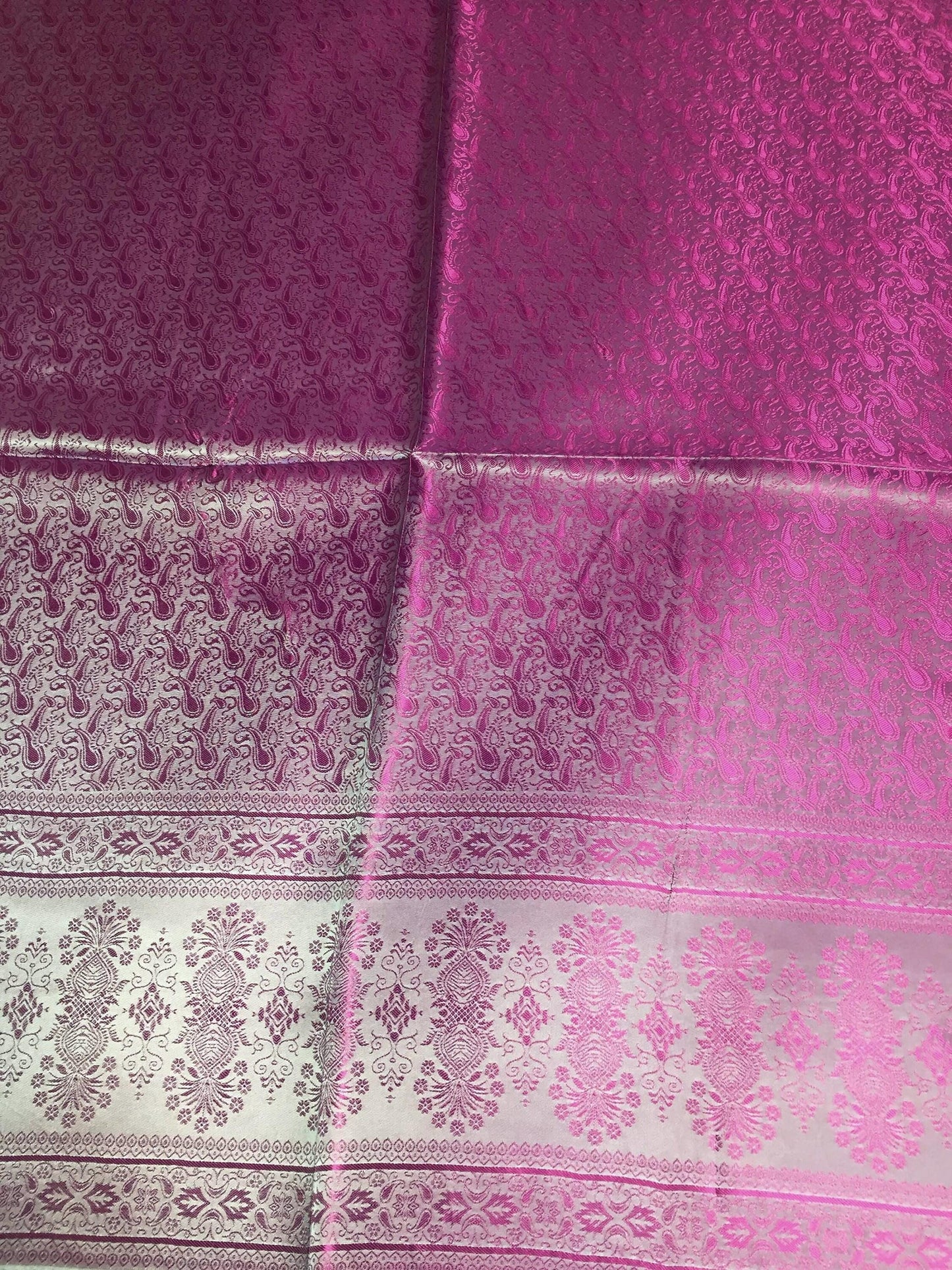Silk Scarf For Her Paisley Fuchsia Gypsy