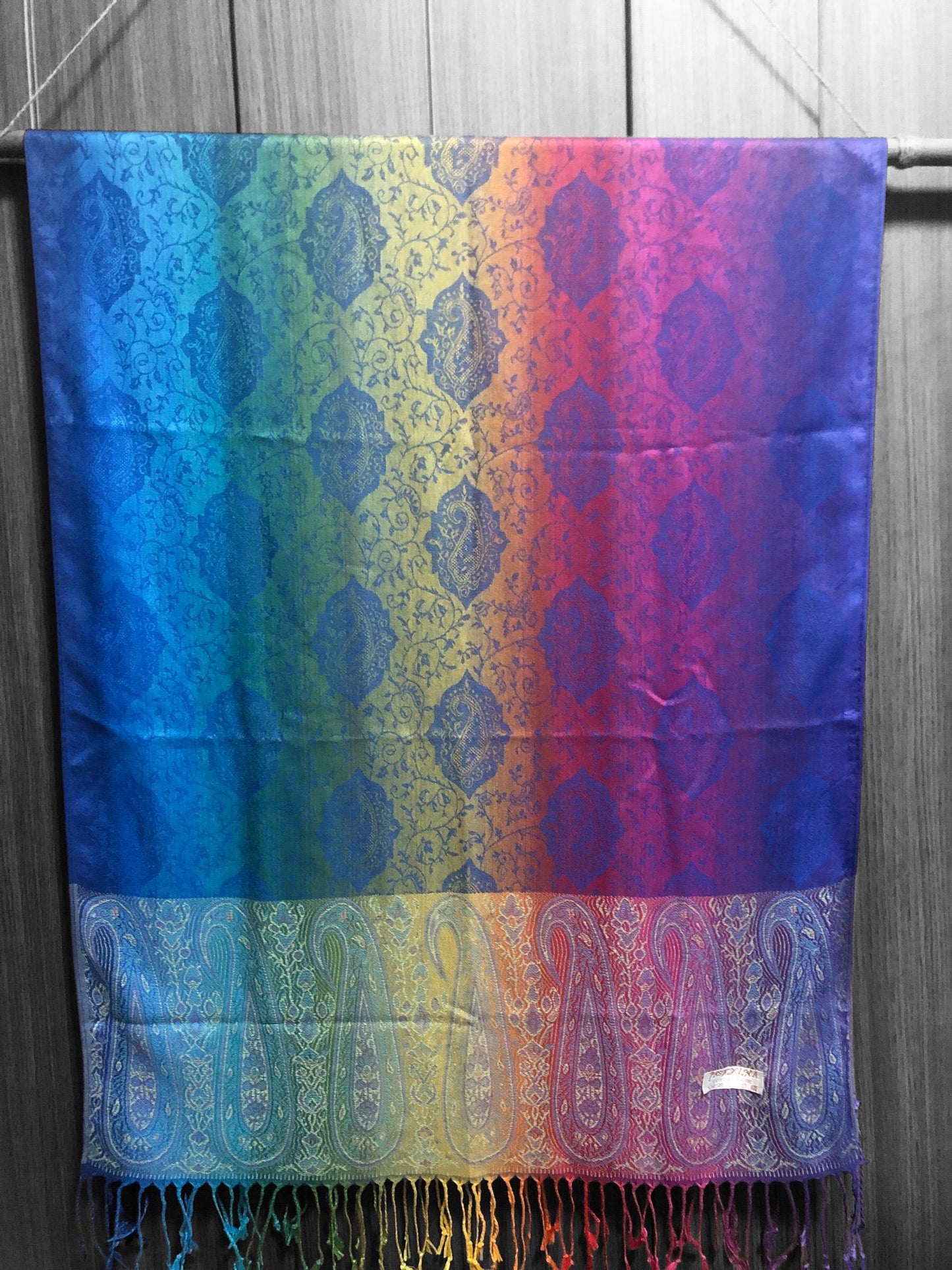 Pashmina Scarf Colorful Rainbow Wrap