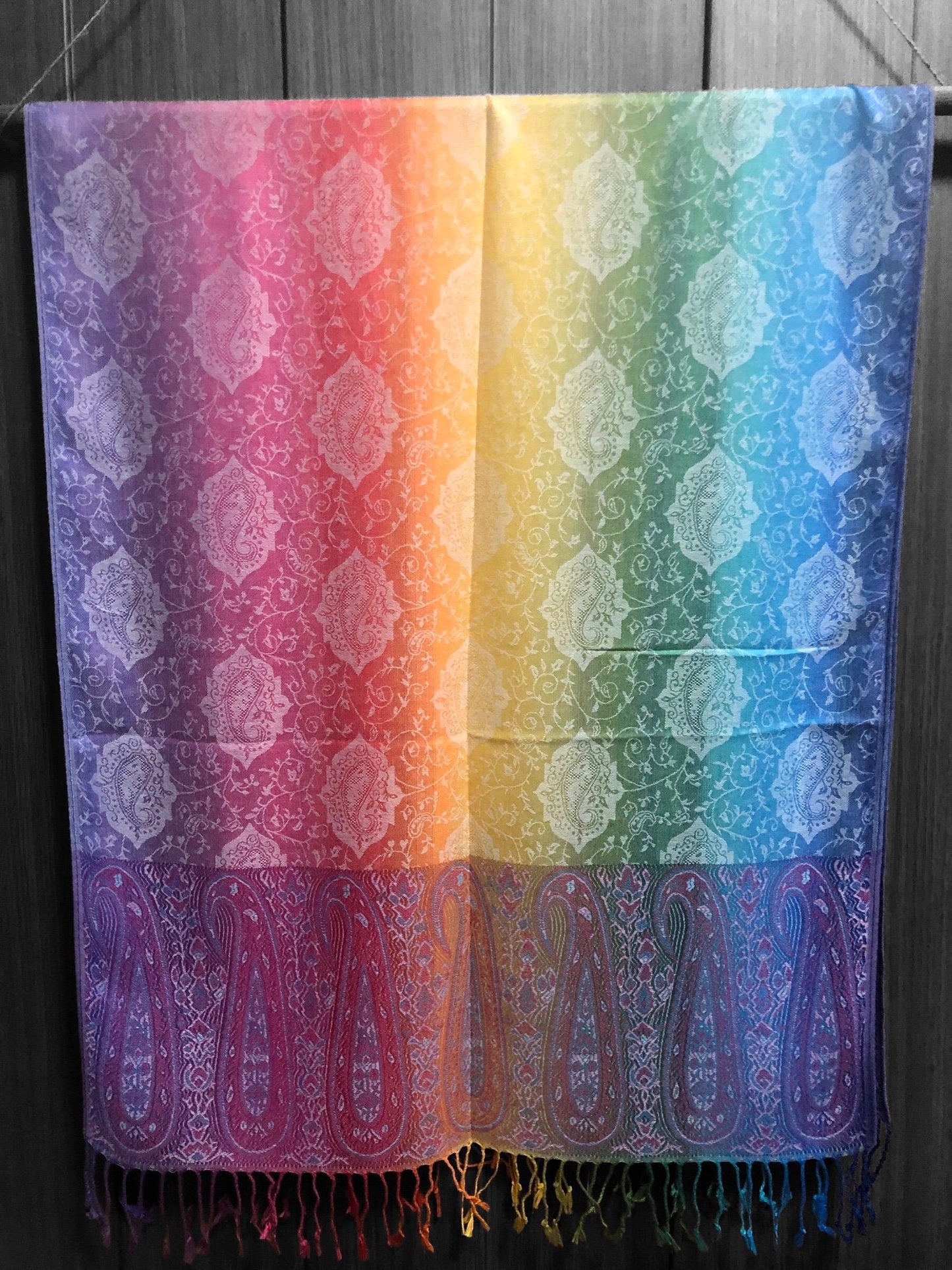 Paisley Colorful Reversible Pashmina Scarf For Tribal