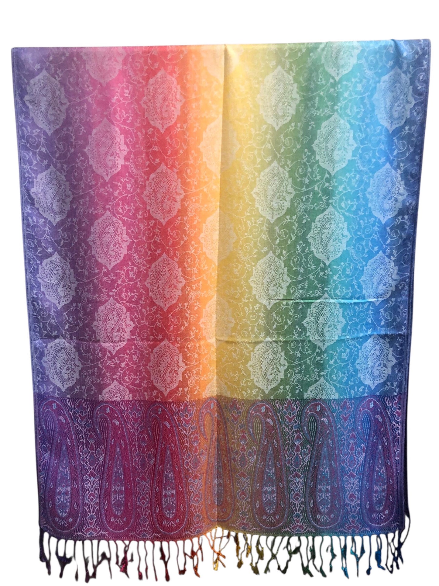 Paisley Colorful Reversible Pashmina Scarf For Tribal