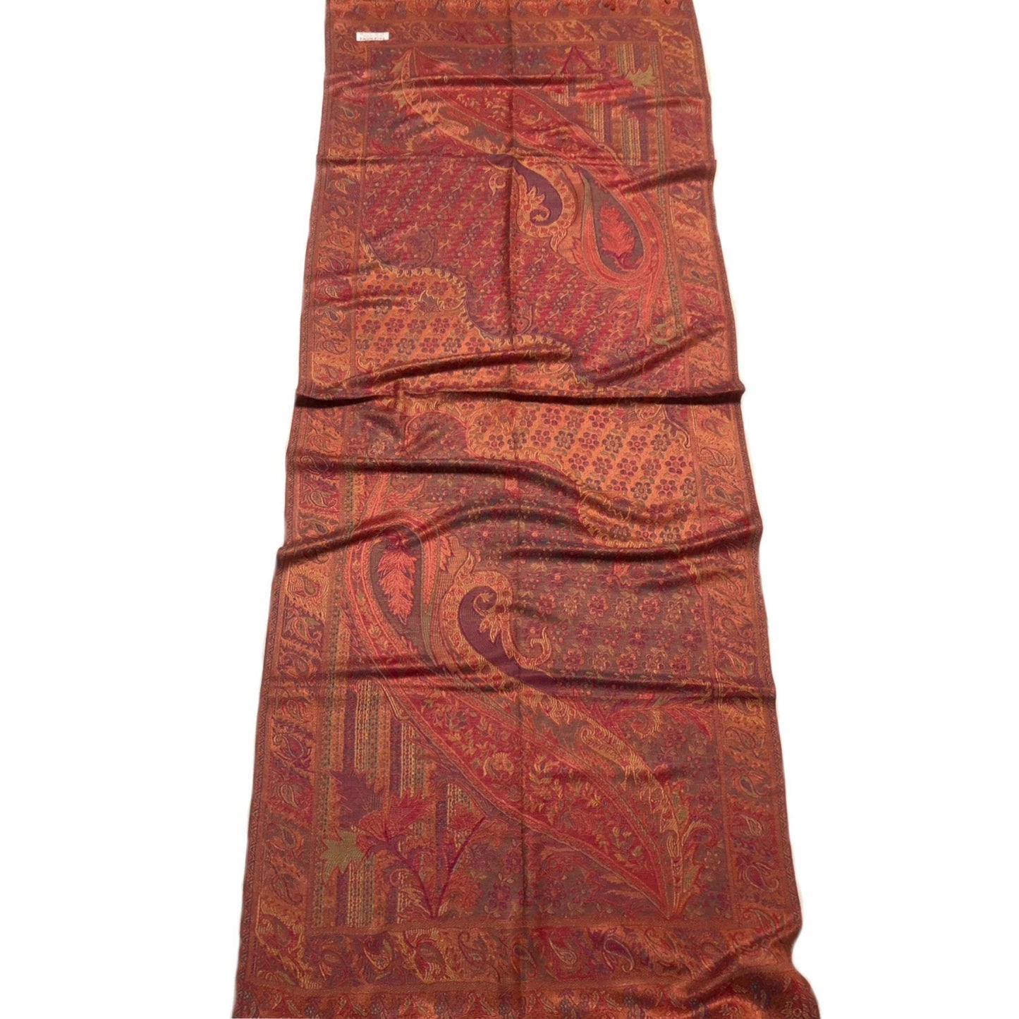 Orange And Red Pashmina Scarf Shawls Head