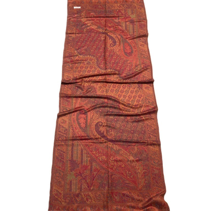 Orange And Red Pashmina Scarf Shawls Head