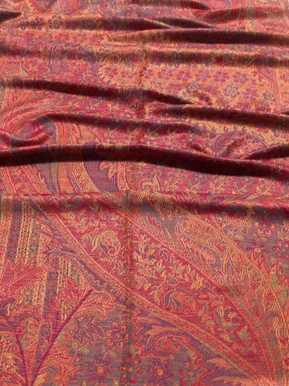 Orange And Red Pashmina Scarf Shawls Head