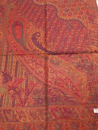 Orange And Red Pashmina Scarf Shawls Head