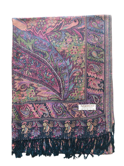 Colorful Pashmina Scarf Ethnic Paisley Flowers Gifts