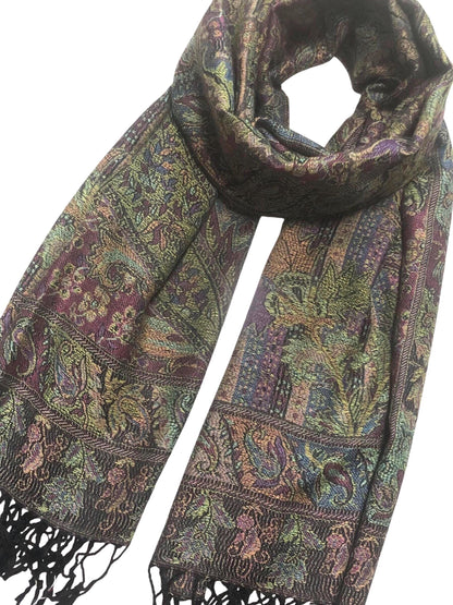 Colorful Pashmina Scarf Flowers Shawls Head Wraps