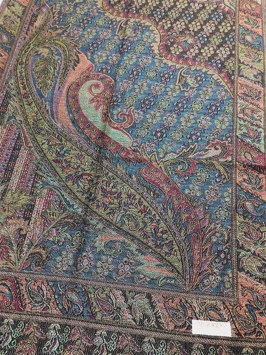 Natural Pashmina Scarf | Ethnic Paisley Flowers Gifts | Handmade Shawl