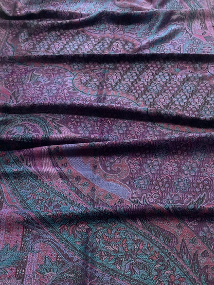 Purple Pashmina Scarf Paisley Wedding Ladies Wrap