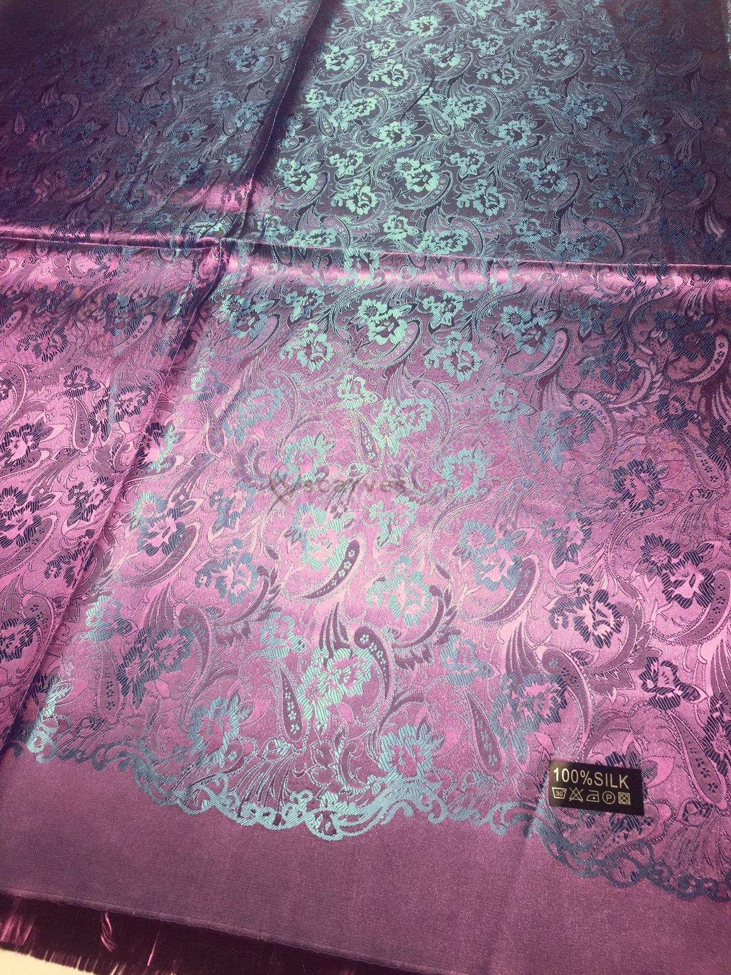 Antique Pink Lavender Silk Scarf For Her