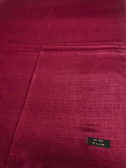 Burgundy Raw Thai Silk Scarf: Touch