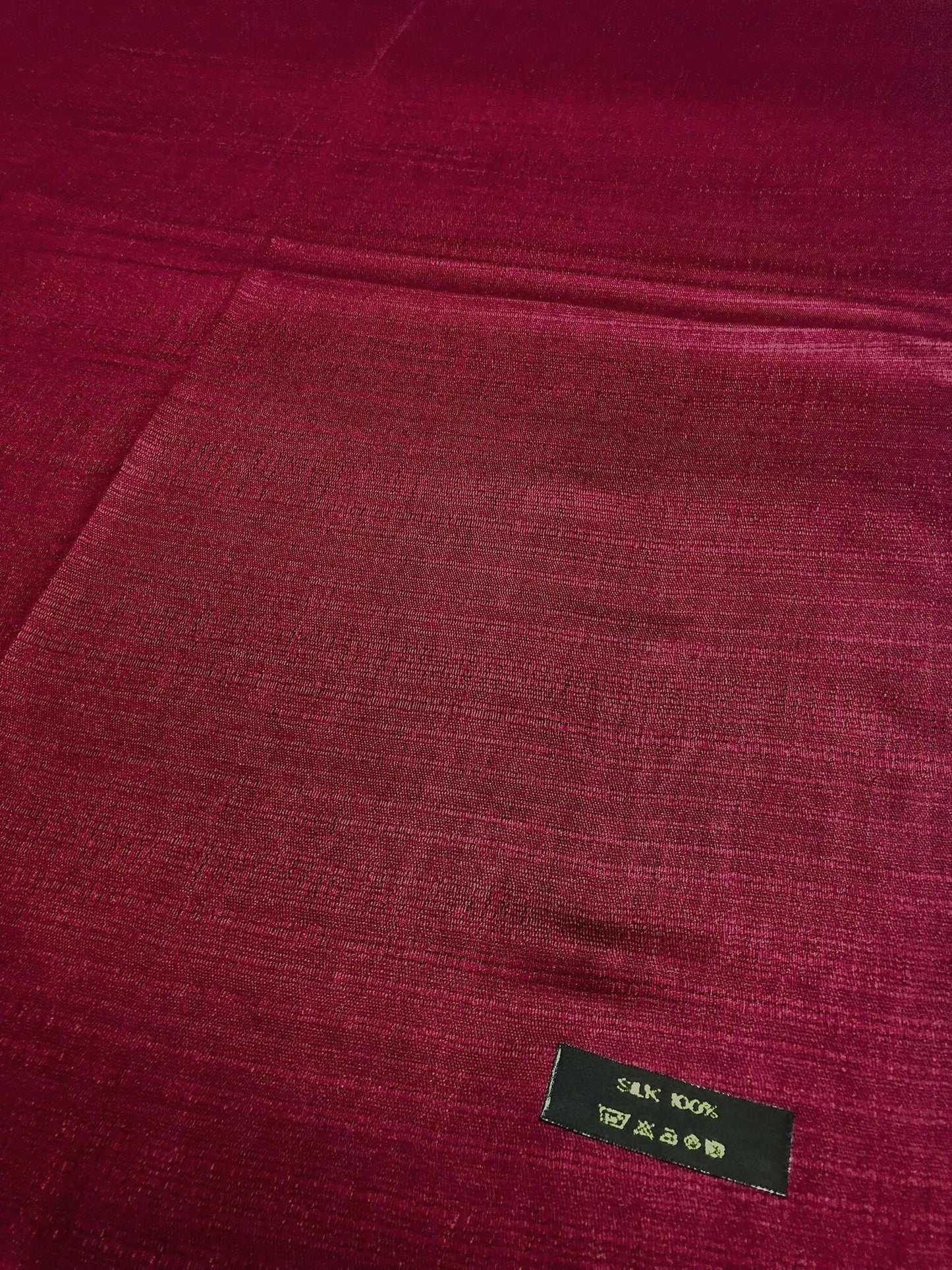 Burgundy Raw Thai Silk Scarf: Touch