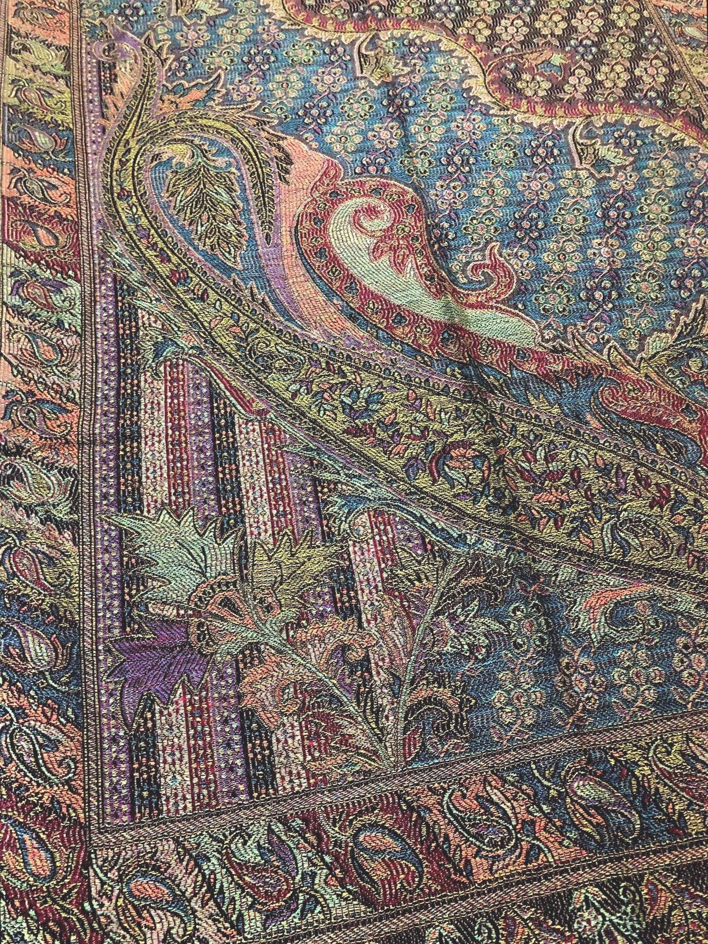Natural Pashmina Scarf Ethnic Paisley Flowers Gifts