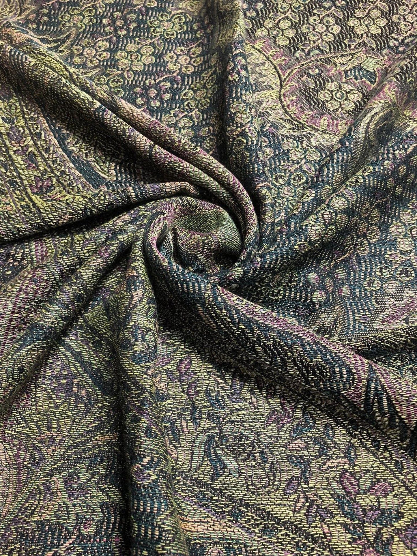 Natural Green Pashmina Scarf & Wrap Ladies