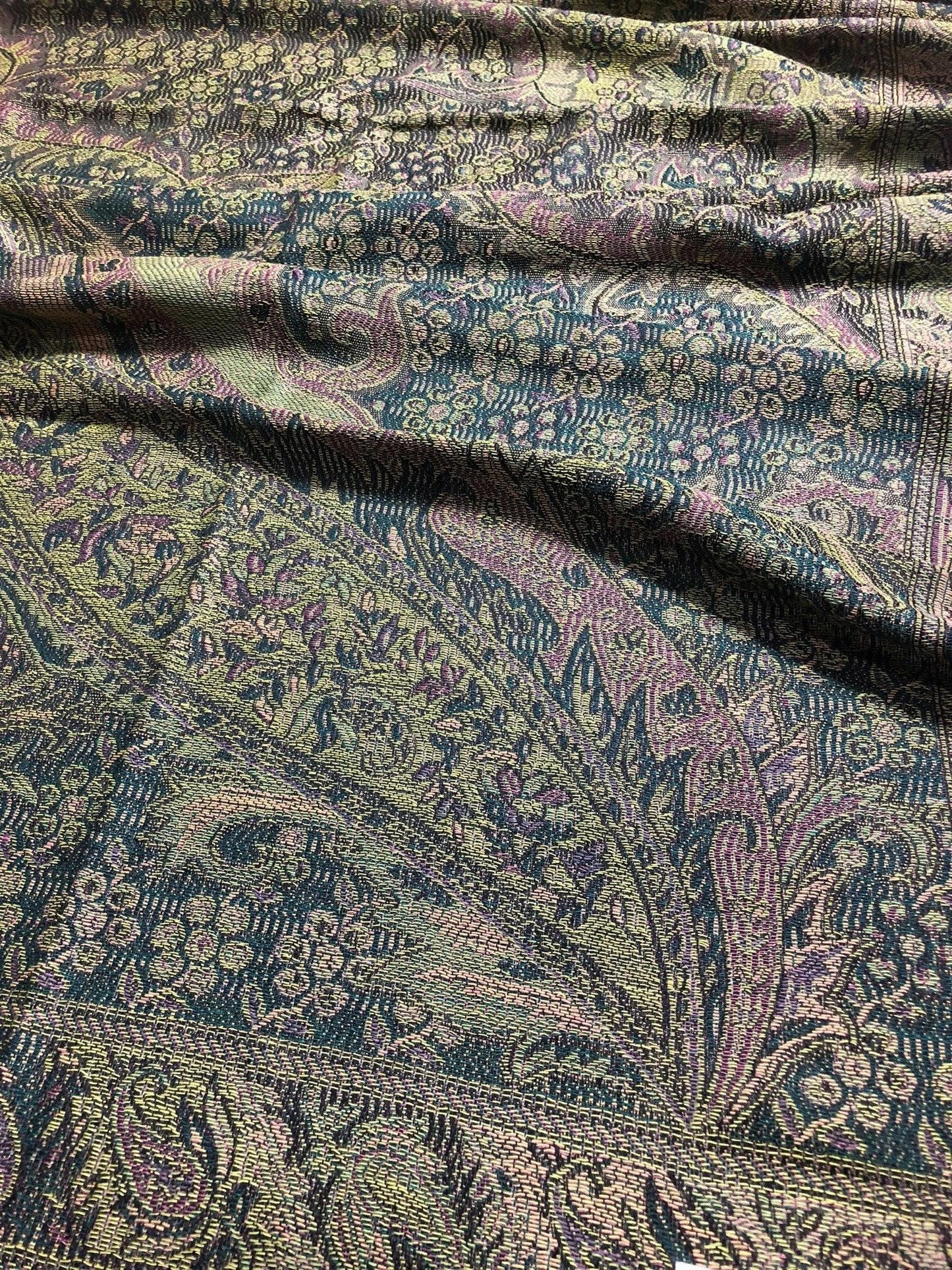 Natural Green Pashmina Scarf & Wrap Ladies