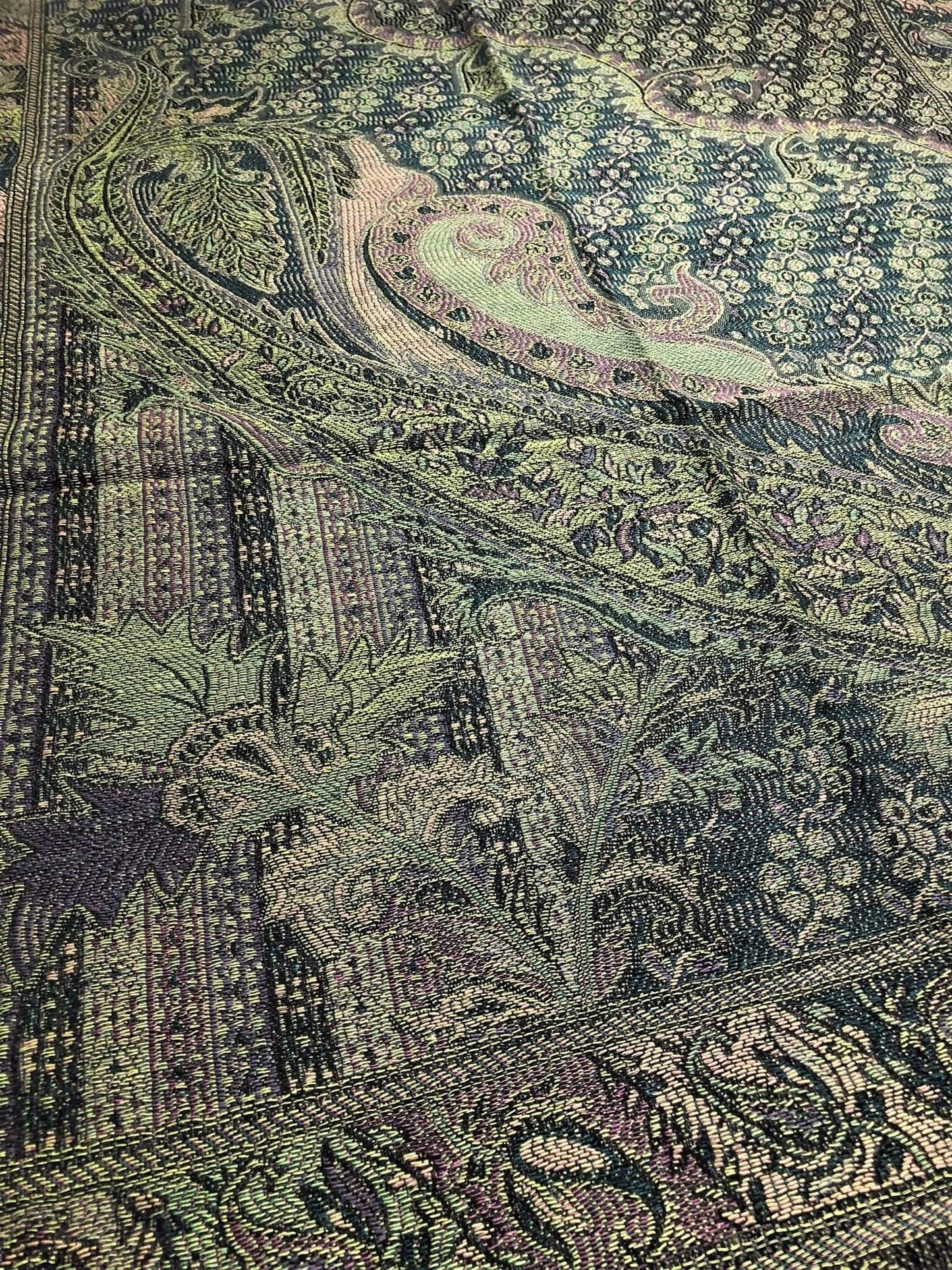 Natural Green Pashmina Scarf & Wrap Ladies