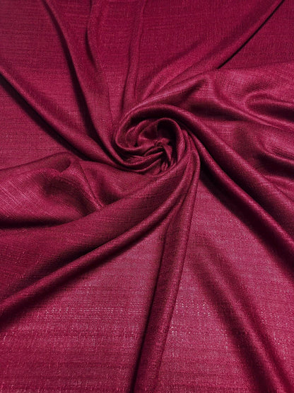 Burgundy Raw Thai Silk Scarf: Touch