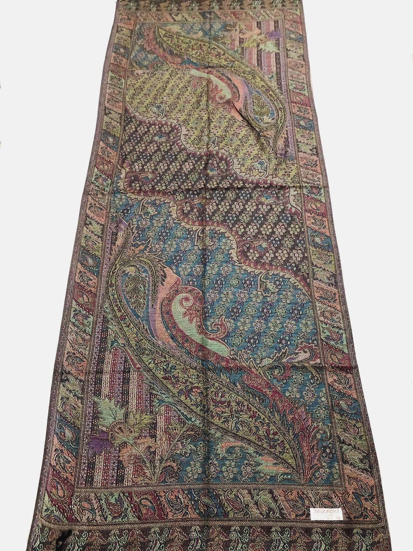 Natural Pashmina Scarf Ethnic Paisley Flowers Gifts