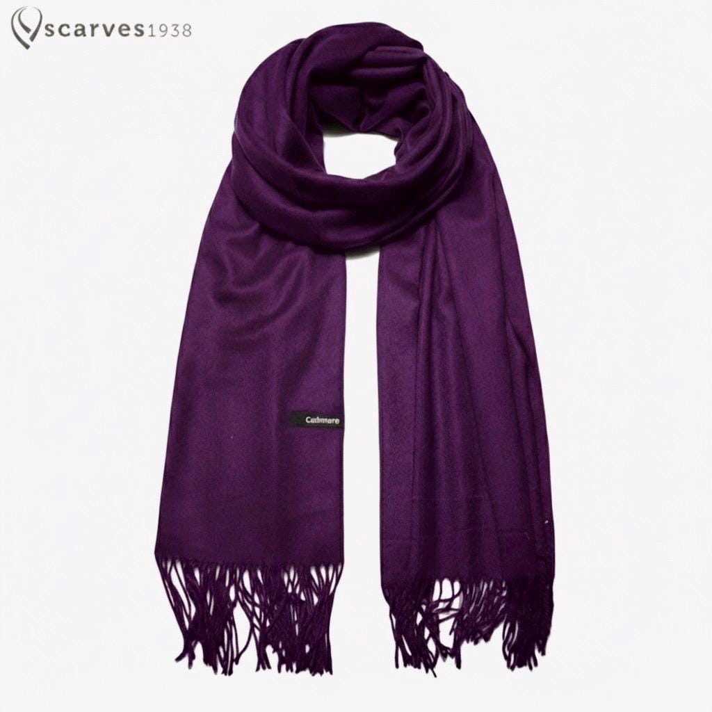 Purple Cashmere Scarf Wrap Women’S Man Casual