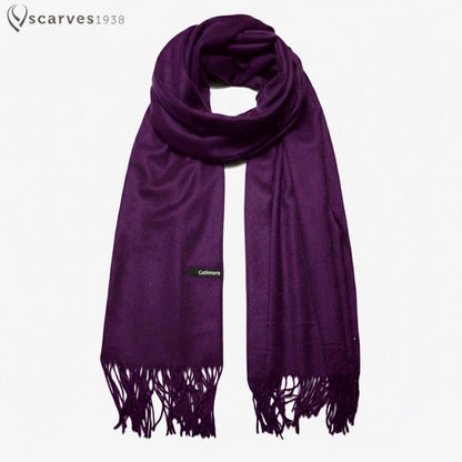 Purple Cashmere Scarf Wrap Women’S Man Casual