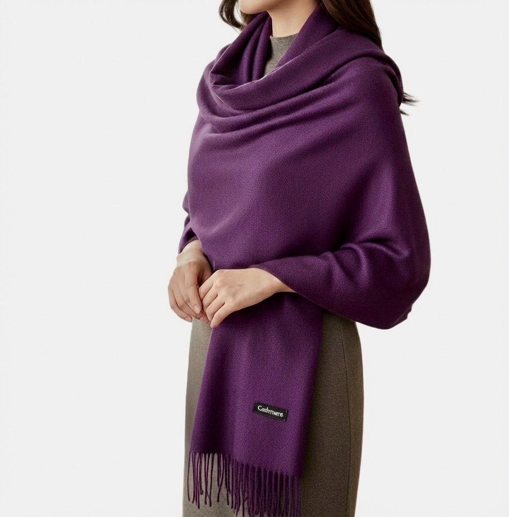 Purple Cashmere Scarf Wrap Women’S Man Casual