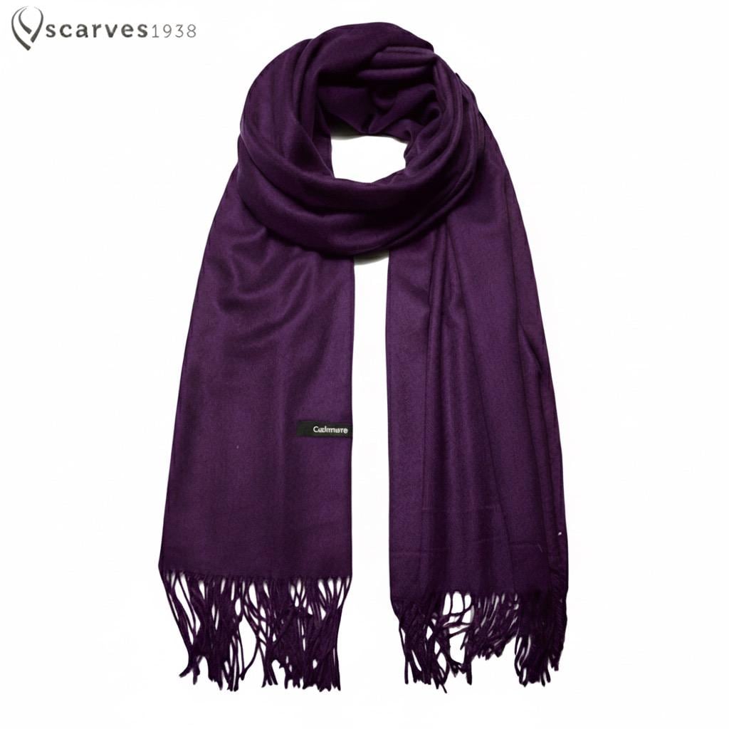 Purple Cashmere Scarf Wrap Women’S Man Casual