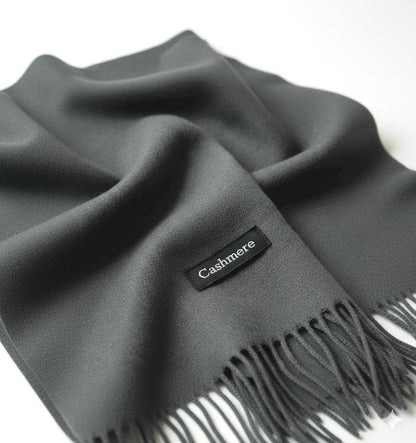 Gray Cashmere Blend Wrap Women’S Scarf Man