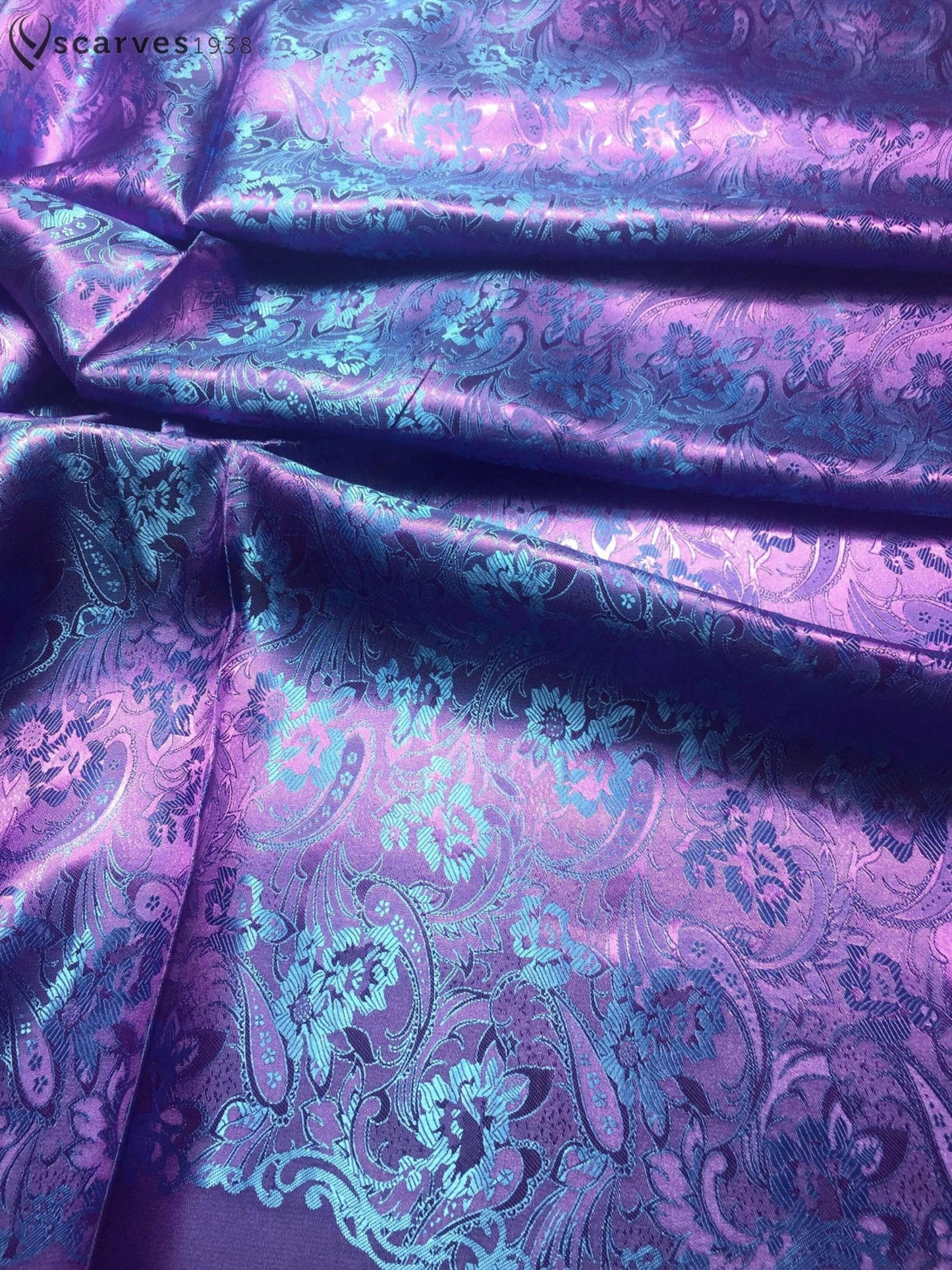 Purple Silk Scarf For Her Bridesmaid Flowers