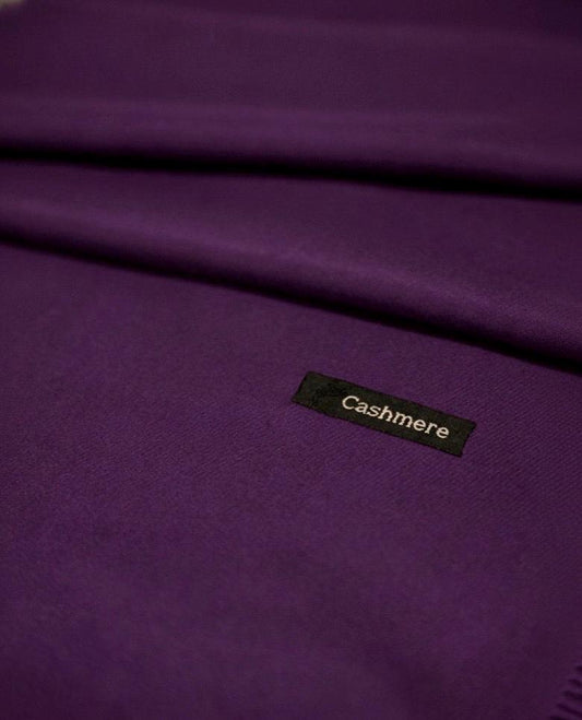 Purple Cashmere Scarf - Casual Wool Stole - Soft Winter Scarves