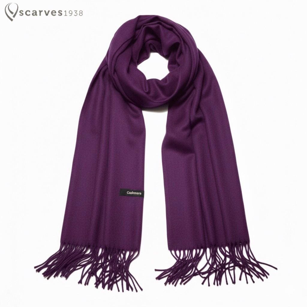 Purple Cashmere Scarf Wrap Women’S Man Casual