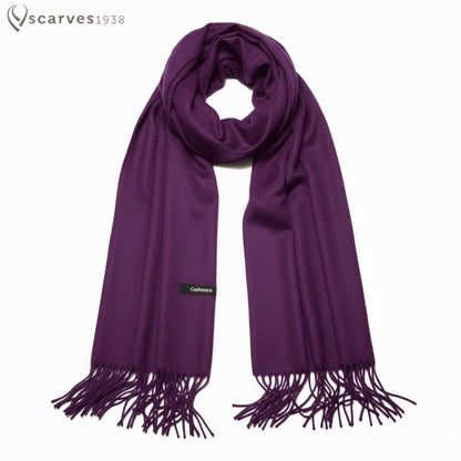 Purple Cashmere Scarf Wrap Women’S Man Casual