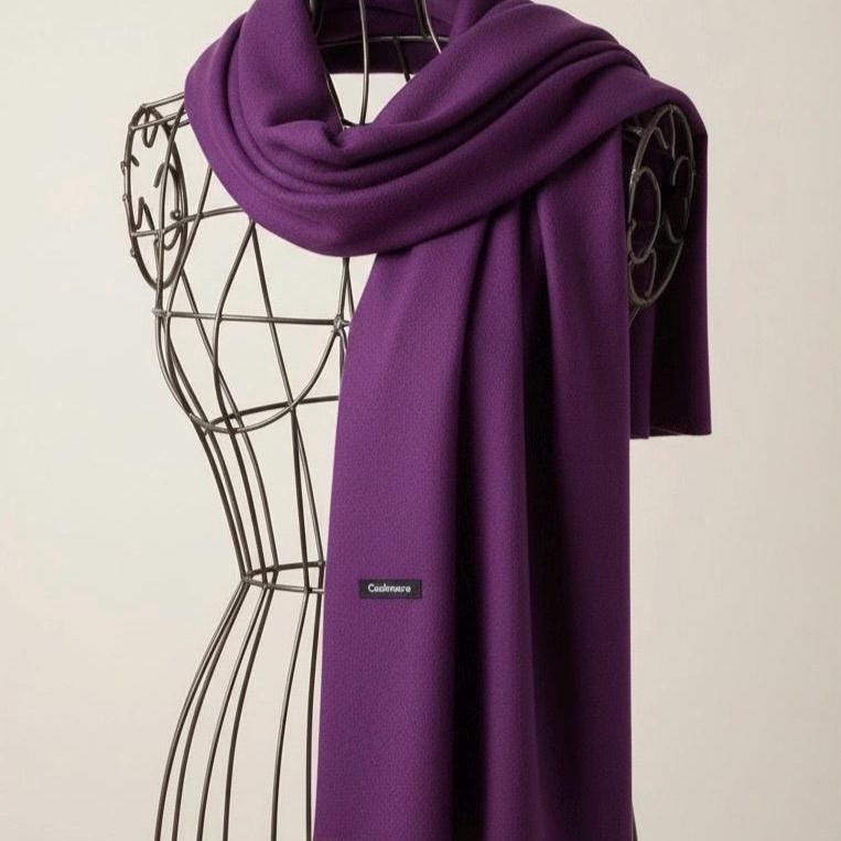 Purple Cashmere Scarf Wrap Women’S Man Casual
