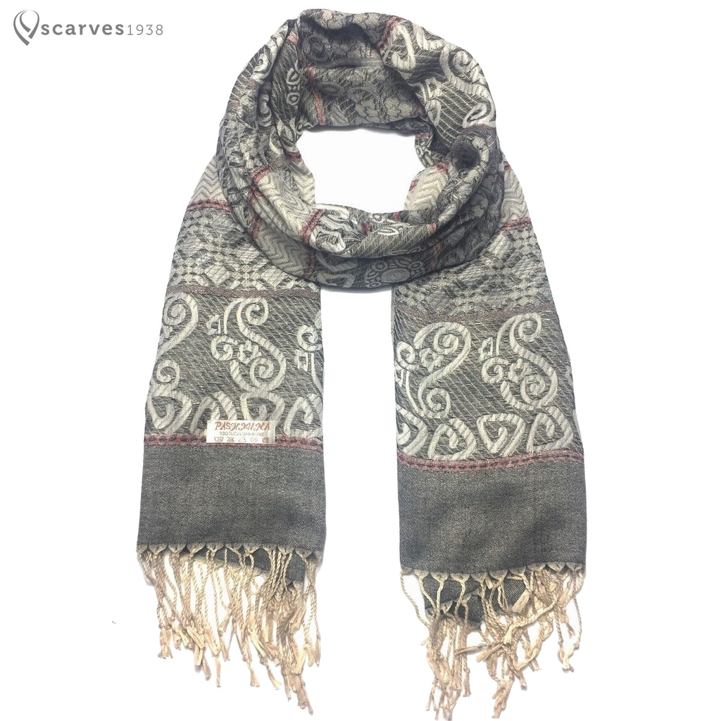 Tribal gray pashmina