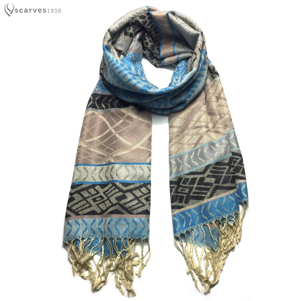 tribal natural colors pashmina - scarves1938