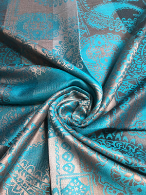 Blue Psychedelic paisley scarf