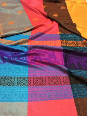 Colorful tribal pashmina