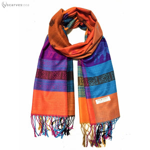 Colorful tribal pashmina