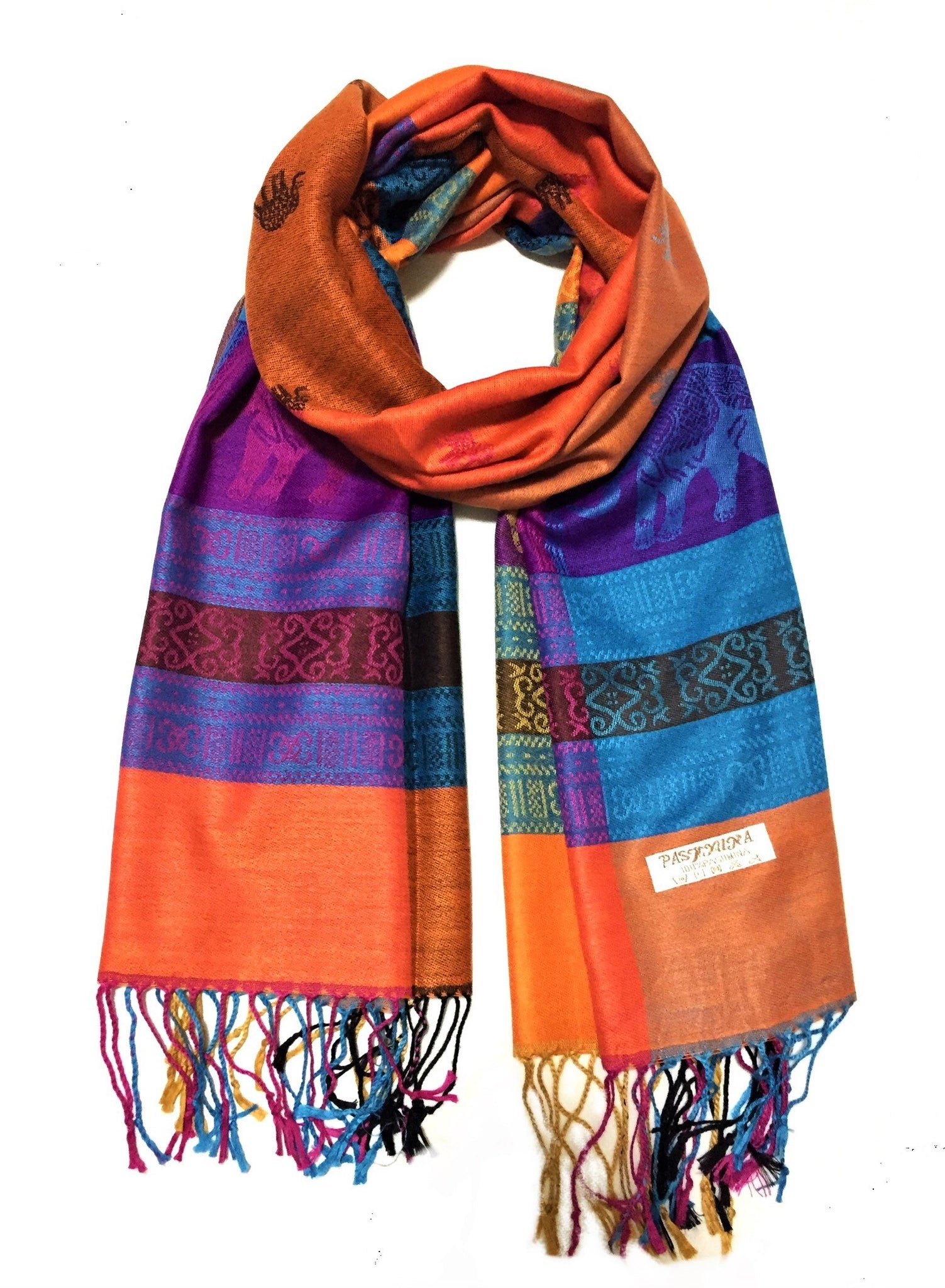 Colorful tribal pashmina