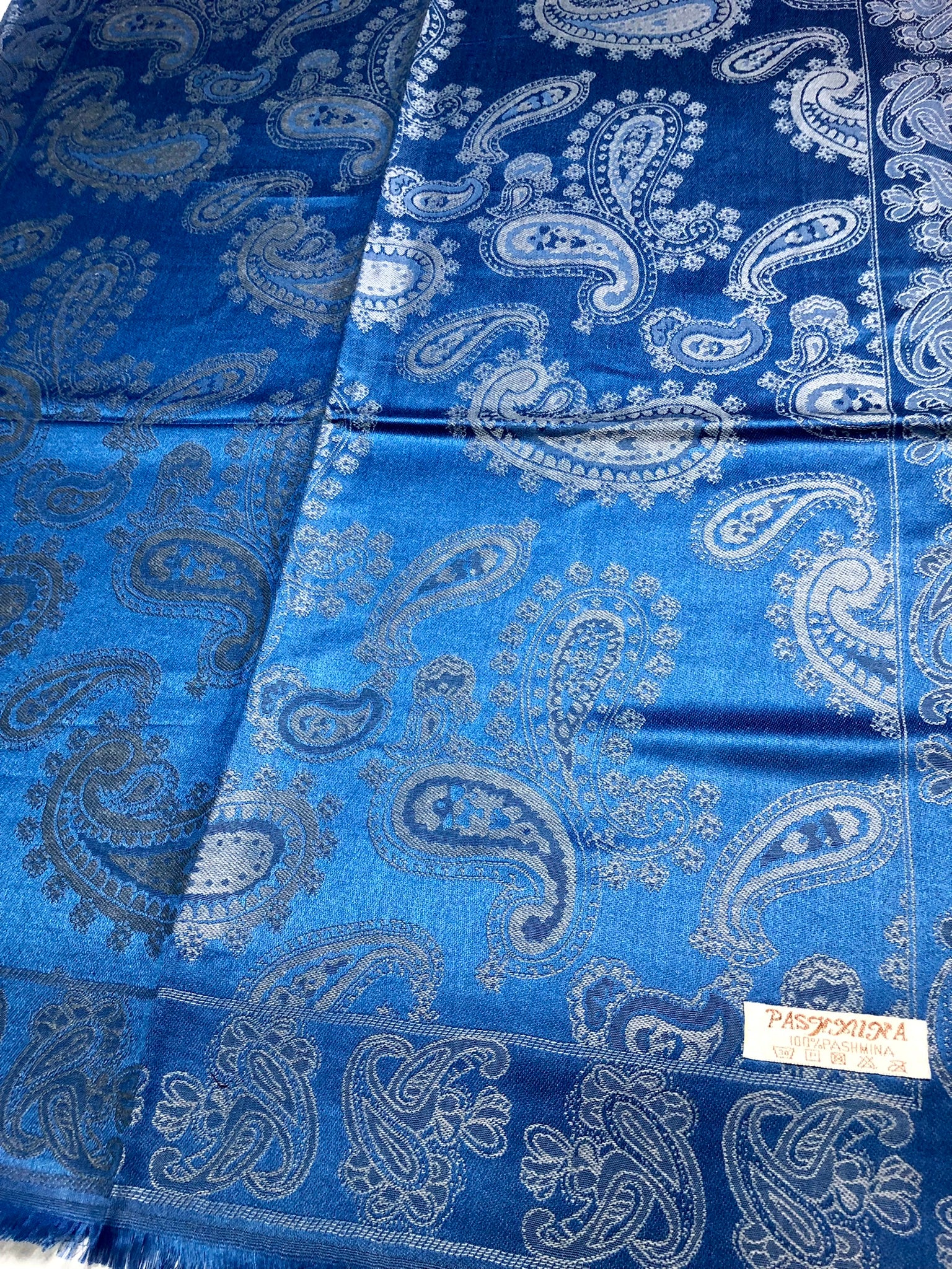 Reversible Navy Pashmina Scarf