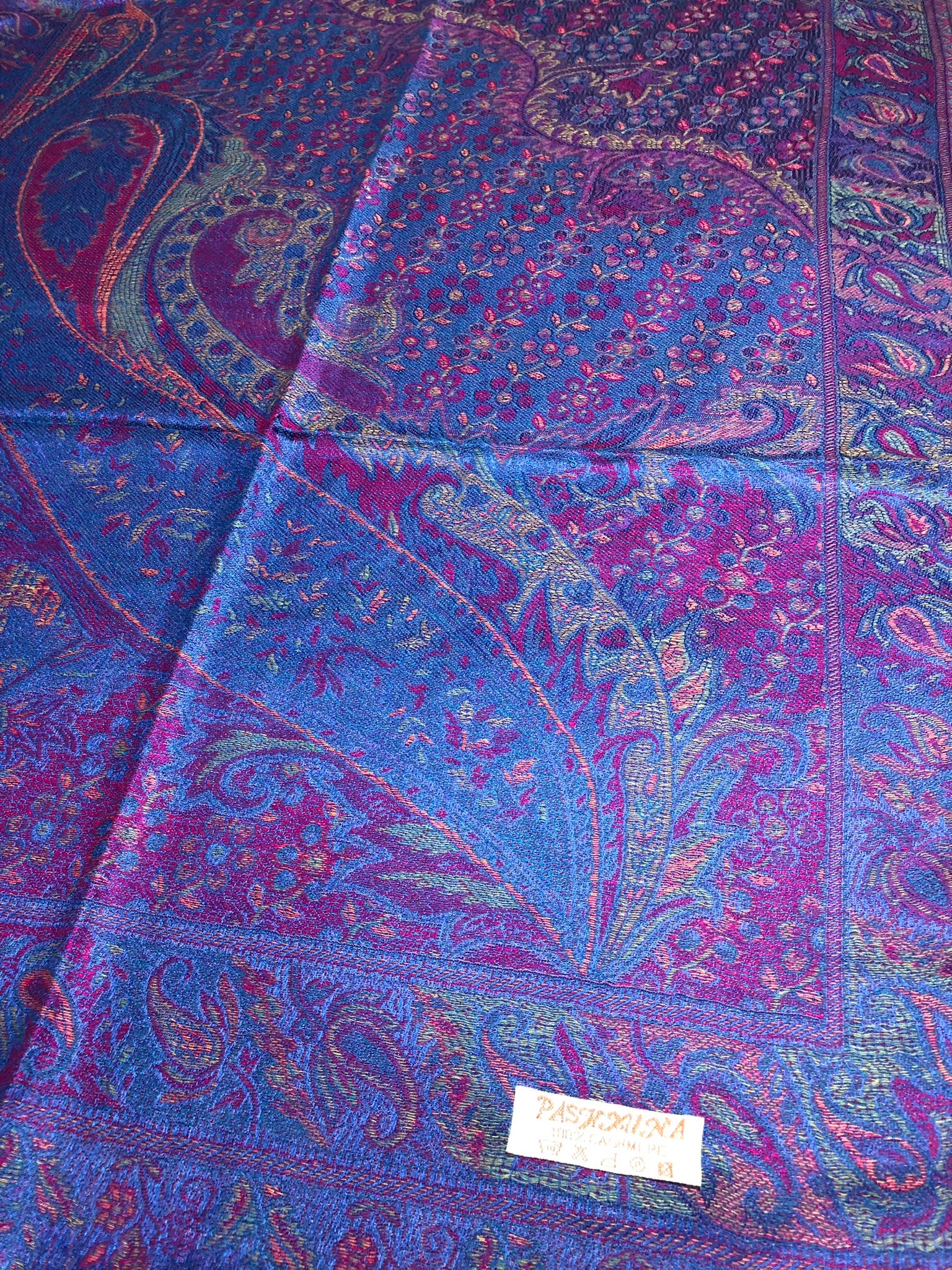 Purple and blue Pashmina Scarf