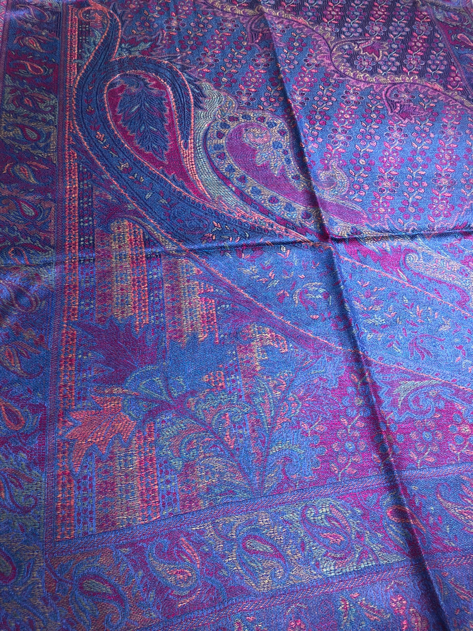 Purple and blue Pashmina Scarf